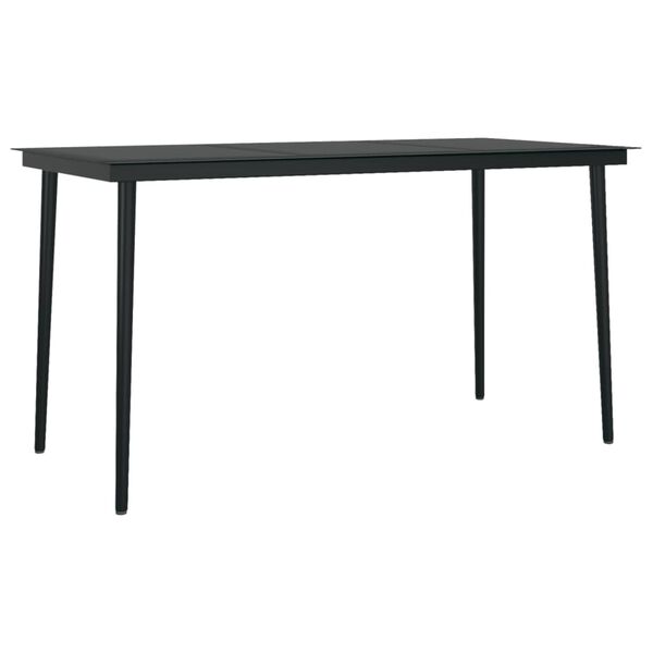 vidaXL Juego de comedor para jard&iacute;n 5 piezas negro