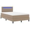 vidaXL Cama tipo Box Spring Capuchino 120 x 190 cm Cuero sint&eacute;tico