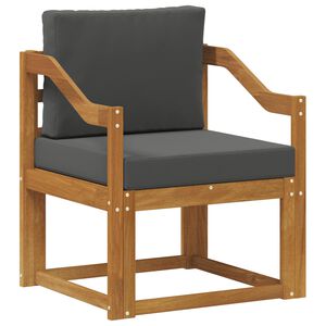 vidaXL Sof&aacute; de exterior Madera de Acacia S&oacute;lida y Poli&eacute;ster Natural