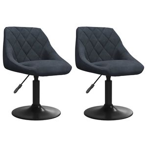 vidaXL Sillas de comedor giratorias 2 unidades terciopelo gris oscuro