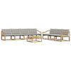 vidaXL Conjunto de sof&aacute;s de exterior 8 uds. Blanco y Gris Claro