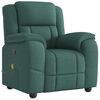 vidaXL Sill&oacute;n de masaje reclinable de tela verde oscuro