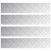 vidaXL Pelda&ntilde;o 4 uds. 100 x 20 cm Plateado Aluminio Rectangular