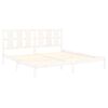 vidaXL Estructura de cama sin colchón madera maciza blanca 200x200 cm