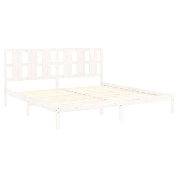vidaXL Estructura de cama sin colchón madera maciza blanca 200x200 cm