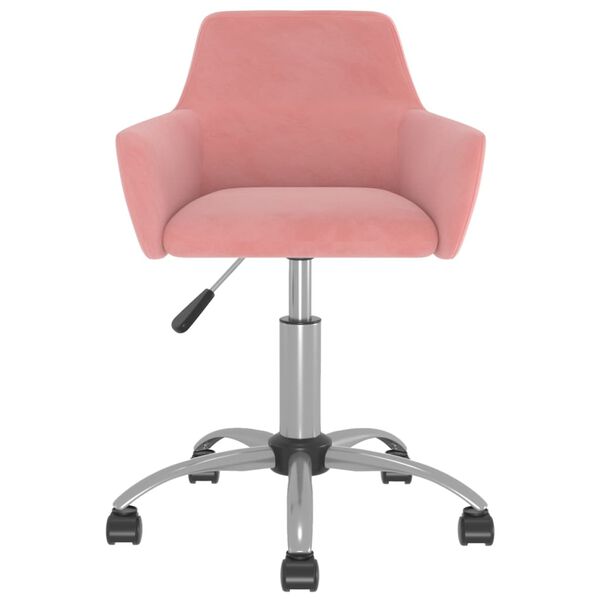 vidaXL Silla de comedor giratoria 6 uds terciopelo rosa