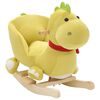 vidaXL Drag&oacute;n balanc&iacute;n de peluche con respaldo verde lima 60x32x53 cm
