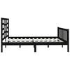 vidaXL Estructura de cama madera maciza negro Supe King 180x200 cm