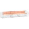 vidaXL Banco jard&iacute;n dise&ntilde;o gaviones madera abeto Douglas 347x71x65,5cm