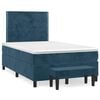 vidaXL Cama box spring con colch&oacute;n terciopelo azul oscuro 120x200 cm