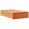 vidaXL Cama sin colch&oacute;n con cajones madera de pino marr&oacute;n 120x200 cm