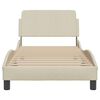 vidaXL Estructura de cama con cabecero Dover tela crema 80x200cm