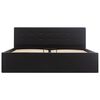 vidaXL Cama canapé hidráulica cuero sintético negro 160x200 cm