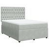 vidaXL Cama box spring con colch&oacute;n terciopelo gris claro 160x200 cm