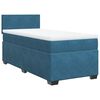 vidaXL Cama box spring con colch&oacute;n terciopelo azul oscuro 80x200 cm