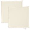vidaXL Cojines de asiento de jard&iacute;n cuadrados 2 uds crema 45x45x2 cm