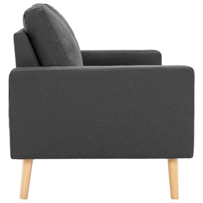 vidaXL Conjunto de sofás de 3 piezas tela gris oscuro