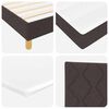 vidaXL Cama tipo Box Spring Marr&oacute;n Oscuro 200 x 200 cm tela