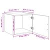 vidaXL Mueble de pared Roble artisan 50 x 42.5 x 40 cm