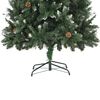 vidaXL &Aacute;rbol de Navidad artificial con pi&ntilde;as y brillo blanco 210 cm