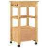 vidaXL Carrito de cocina MONZA madera maciza de pino 48x40x88,5 cm