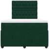 vidaXL Cama box spring con colch&oacute;n terciopelo verde oscuro 120x190 cm
