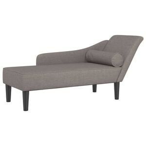 vidaXL Sof&aacute; div&aacute;n con cojines tela gris taupe