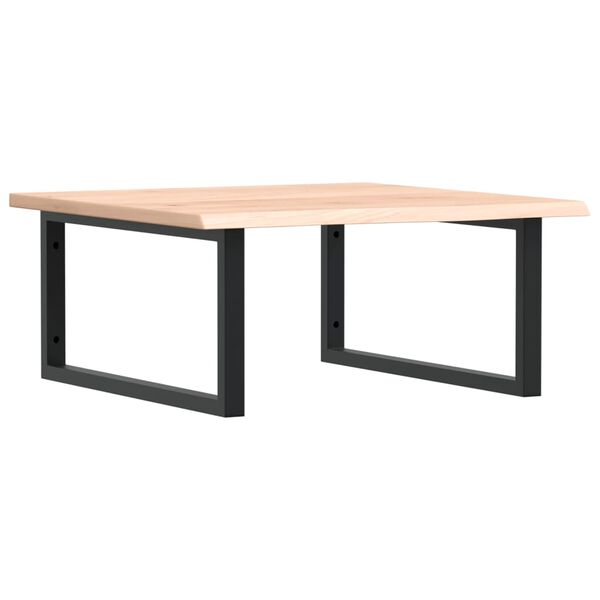 vidaXL Estante de lavabo de pared de acero y madera maciza de roble