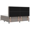 vidaXL Cama tipo Box Spring con colch&oacute;n Taup&eacute; 200 x 200 cm tela