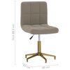 vidaXL Sillas de comedor giratorias 4 uds de terciopelo gris claro