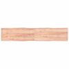 vidaXL Tablero mesa madera tratada borde natural marr&oacute;n 200x40x(2-4)cm