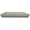 vidaXL Estructura cama con luces LED madera gris Sonoma 160x200 cm