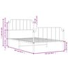 vidaXL Estructura cama sin colch&oacute;n con estribo metal blanco 107x203 cm