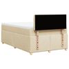 vidaXL Cama box spring con colch&oacute;n tela color crema 120x200 cm