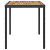 vidaXL Mesa de jard&iacute;n madera maciza acacia negro y marr&oacute;n 123x60x74 cm
