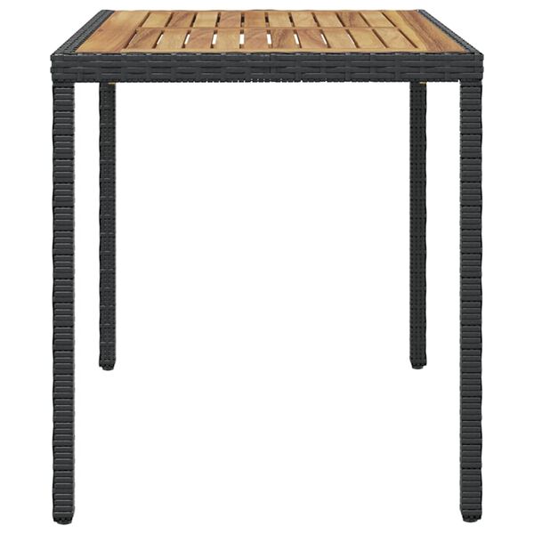 vidaXL Mesa de jard&iacute;n madera maciza acacia negro y marr&oacute;n 123x60x74 cm