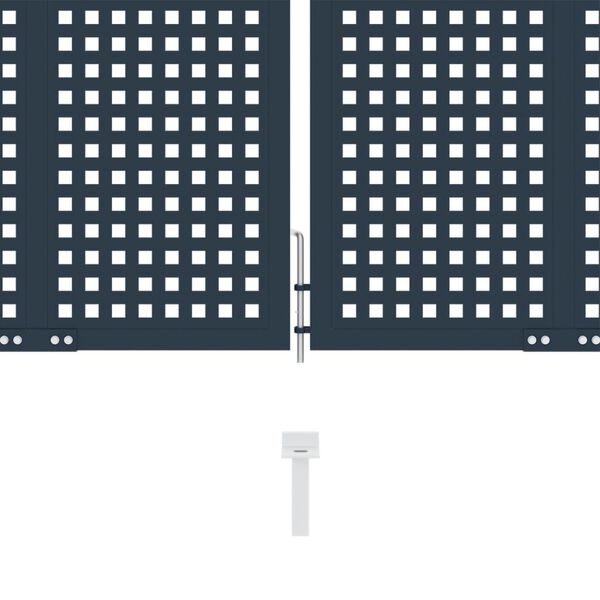 vidaXL Puerta de valla de acero antracita 404x125 cm