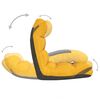 vidaXL Tumbona de suelo plegable de tela amarillo mostaza