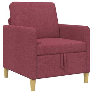 vidaXL Sof&aacute; con almacenamiento Rojo vino 72 x 78 x 87 cm Poli&eacute;ster