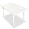 vidaXL Juego de comedor de jard&iacute;n 5 piezas pl&aacute;stico blanco