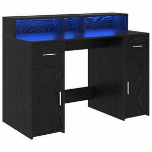 vidaXL Escritorio Roble negro 120 x 55 x 91 cm Madera de ingenier&iacute;a