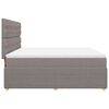 vidaXL Cama box spring con colch&oacute;n tela gris taupe 180x200 cm