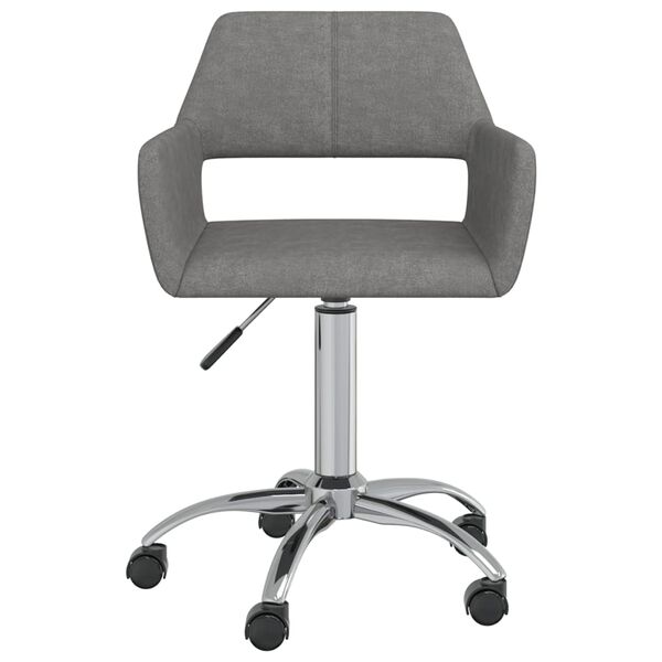 vidaXL Silla de comedor giratoria tela gris claro