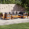 vidaXL Set de sofás de jardín con cojines 6 pzas madera maciza acacia
