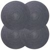 vidaXL Manteles de yute 4 uds. Gris oscuro 100% Yute Tossa