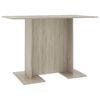 vidaXL Mesa de comedor madera contrachapada roble sonoma 110x60x75cm