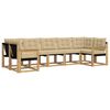vidaXL Conjunto de sof&aacute;s de exterior 7 uds. y Beige