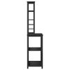 vidaXL Estante de cocina Roble Negro 60 x 40 x 168 cm