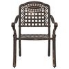vidaXL Conjunto de mesa de jardín 3 pcs Bronce Aluminio fundido