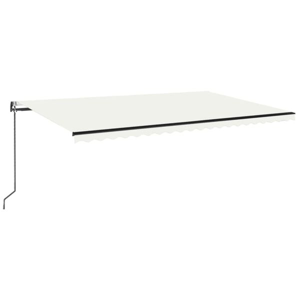 vidaXL Toldo retr&aacute;ctil autom&aacute;tico crema 500x350 cm